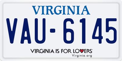 VA license plate VAU6145