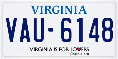 VA license plate VAU6148