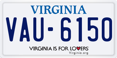 VA license plate VAU6150