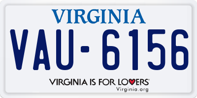 VA license plate VAU6156