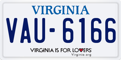 VA license plate VAU6166
