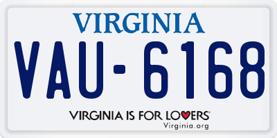 VA license plate VAU6168