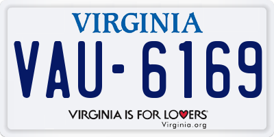 VA license plate VAU6169