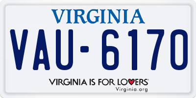 VA license plate VAU6170