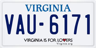 VA license plate VAU6171
