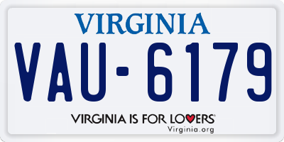 VA license plate VAU6179