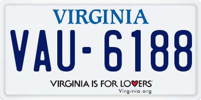 VA license plate VAU6188