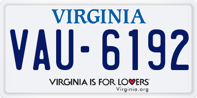 VA license plate VAU6192