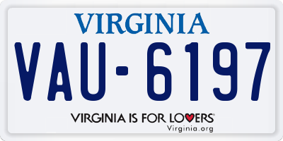 VA license plate VAU6197