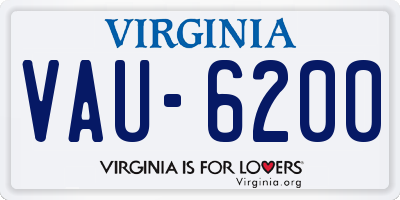 VA license plate VAU6200