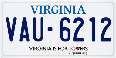 VA license plate VAU6212