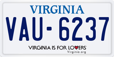 VA license plate VAU6237