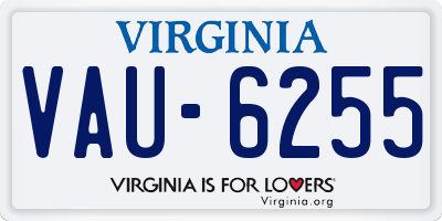 VA license plate VAU6255