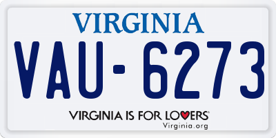 VA license plate VAU6273