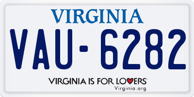VA license plate VAU6282