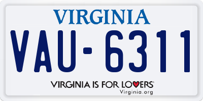 VA license plate VAU6311