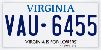 VA license plate VAU6455