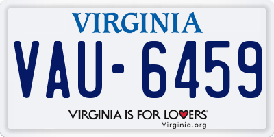 VA license plate VAU6459