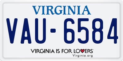 VA license plate VAU6584