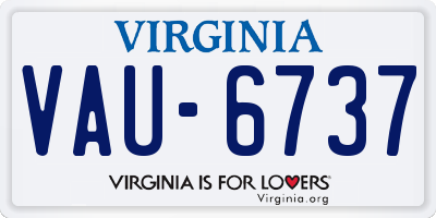 VA license plate VAU6737