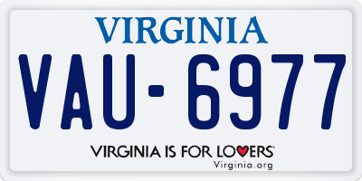 VA license plate VAU6977