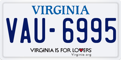 VA license plate VAU6995