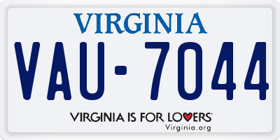 VA license plate VAU7044