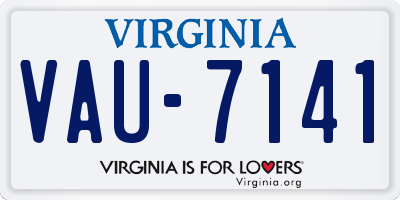 VA license plate VAU7141