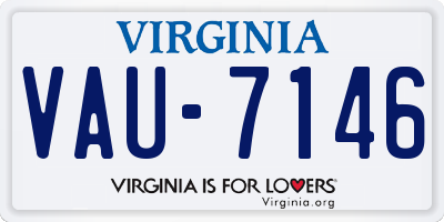 VA license plate VAU7146