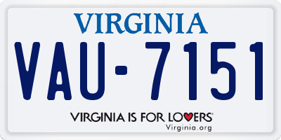 VA license plate VAU7151