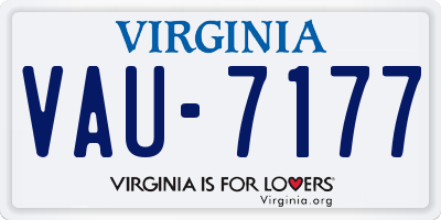 VA license plate VAU7177