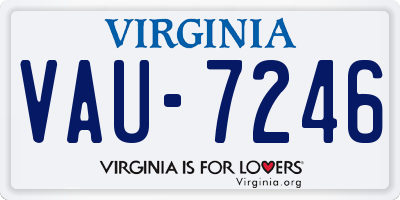 VA license plate VAU7246