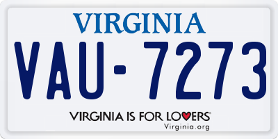 VA license plate VAU7273