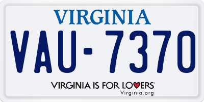 VA license plate VAU7370