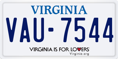 VA license plate VAU7544
