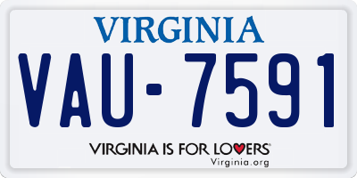 VA license plate VAU7591