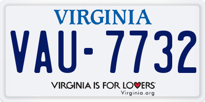 VA license plate VAU7732