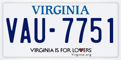 VA license plate VAU7751