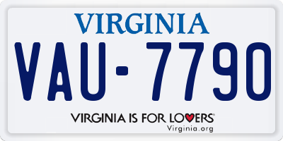 VA license plate VAU7790