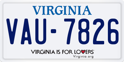 VA license plate VAU7826