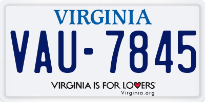 VA license plate VAU7845