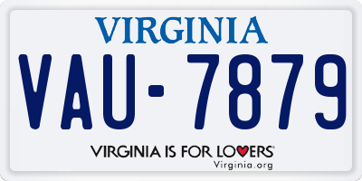 VA license plate VAU7879