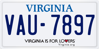 VA license plate VAU7897