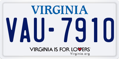 VA license plate VAU7910