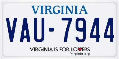 VA license plate VAU7944