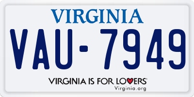 VA license plate VAU7949