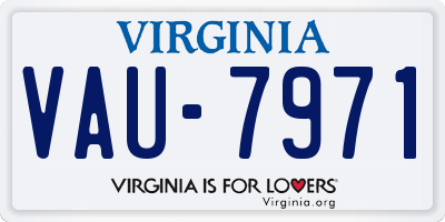 VA license plate VAU7971