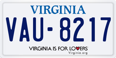 VA license plate VAU8217