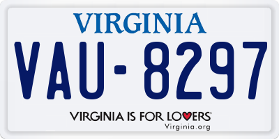 VA license plate VAU8297