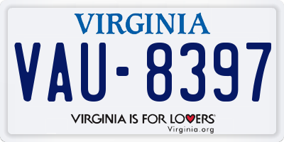 VA license plate VAU8397